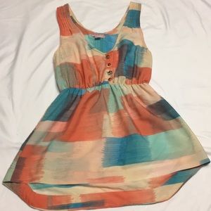 Silk high low tank top